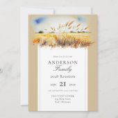 Invitation Watercolor Wheat Field Family Reunion (Devant)