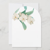 Invitation Watercolor White Orchids Floral Wedding (Dos)