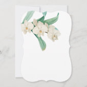 Invitation Watercolor White Orchids Floral Wedding (Dos)