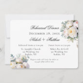 Invitation Watercolor White Peonies Wedding Rehearsal Dinner (Devant)