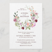 Invitation Watercolor Wildflower Garden Wedding  (Devant)