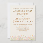 Invitation Watercolor Wildflower Meadow Pastel Botanical  (Devant)