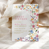 Invitation Watercolor Wildflower Meadow Sweet 16