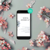 Invitation Watercolor Winter Floralr Wedding Party