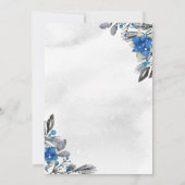 Invitation Watercolor Winter Penguin Blue Baby Shower (Dos)