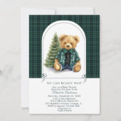 Invitation Watercolor Winter Teddy bear ChristmasInvitation (Devant)