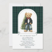 Invitation Watercolor  Winter  Teddy bear ChristmasInvitation (Devant)