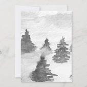 Invitation Watercolor Winter Tree Forest Boy Baby shower (Dos)