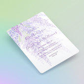 Invitation Watercolor Wisteria Blooms Mariage romantique