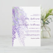 Invitation Watercolor Wisteria Blooms Mariage romantique (Debout devant)