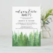 Invitation Watercolor Woodland Engagement (Debout devant)