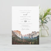 Invitation Watercolor Yosemite National Park Skyline Mariage (Debout devant)