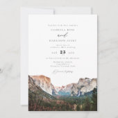 Invitation Watercolor Yosemite National Park Skyline Mariage (Devant)