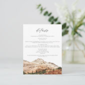 Invitation Watercolor Zion National Park Détails sur le Maria (Debout devant)