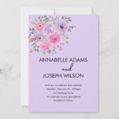 Invitation watercolors Florals Modern Botanical Wedding (Devant)
