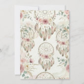 Invitation watercolour Boho flower Dreamcatcher Baby Shower (Dos)