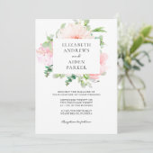 Invitation Watercolour Botanical Spring Wedding Collection (Debout devant)