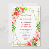 Invitation Watermelon and Pomegranate Birthday (Devant)