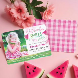 Invitation Watermelon Anniversaire Fille Pique-nique Invitati