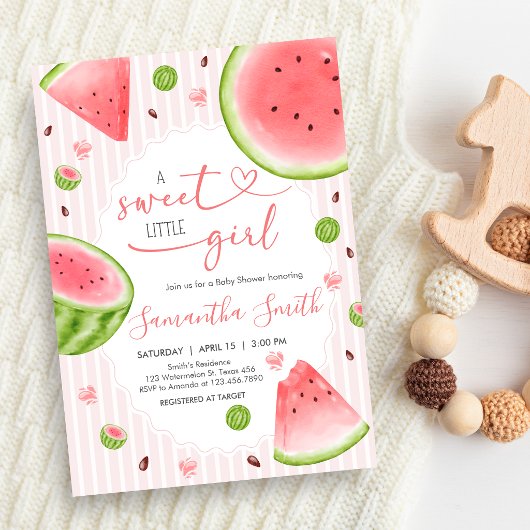 Invitation Watermelon Baby Shower