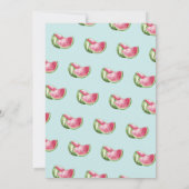 Invitation Watermelon Baby shower Aqua Turquoise Turquoise (Dos)
