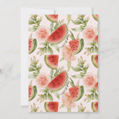 Invitation Watermelon Floral Sweet Celebration Fille Annivers (Dos)