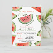 Invitation Watermelon One In A Melon 1er Anniversaire (Debout devant)