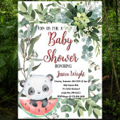 Invitation Watermelon Panda Watercolor Baby shower