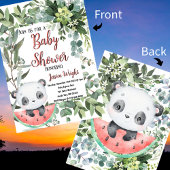 Invitation Watermelon Panda Watercolor Baby shower
