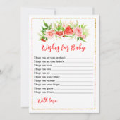 Invitation Watermelon Pomegranate Baby Shower Wishes For Baby (Devant)
