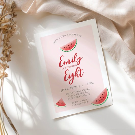 Invitation Watermelon Summer Anniversaire des enfants