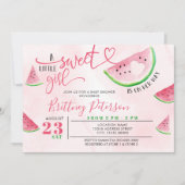 Invitation Watermelon Sweet Girl Baby shower (Devant)