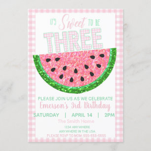 Invitation Watermelon, Sweet to be trois, Parties scintillant