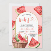 Invitation Watermelon Thème Baby shower de fruits tropicaux é (Devant)