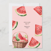 Invitation Watermelon Thème Baby shower de fruits tropicaux é (Dos)