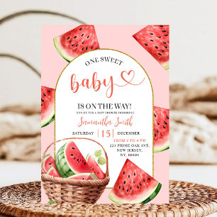 Invitation Watermelon Thème Baby shower de fruits tropicaux é