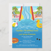 Invitation Waterpark Slide fête d'anniversaire pour enfants (Devant)