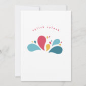 Invitation Waterpark Watertoboggan Pool fête anniversaire (Dos)