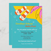 Invitation Water's Edge fête au bord de la piscine (Devant / Derrière)