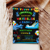 Invitation Watertoboggan Bash Summer Boy Birthday Party
