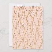 Invitation Waves Gold moderne écriture main Blush Couples Dou (Dos)