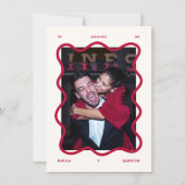 Invitation Wavy Frame Retro Photo Spanish Wedding (Devant)