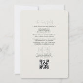 Invitation Wavy Green RSVP QR Code Mariage (Dos)