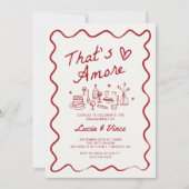 Invitation Wavy That's Amore Engagement Party Invitation, Ita (Devant)