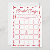 Invitation Wavy That's Amore Fête des mariées Bingo Game Card (Devant)