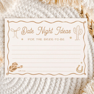 Invitation Wavy Western Fête des mariées Date Night Ideas Car