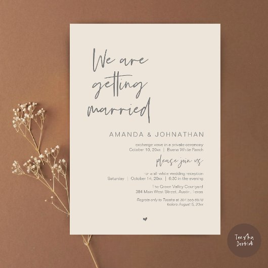 Invitation We are getting married, Modern Wedding Celebration