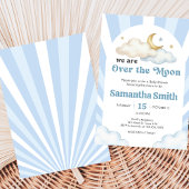 Invitation We are Over the Moon Baby Shower