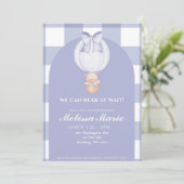 Invitation We Can Bear-ly Wait Baby Shower Invite (Debout devant)