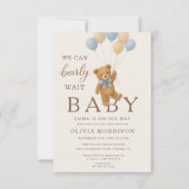 Invitation We Can Bearly Wait All in One Baby Shower (Devant)